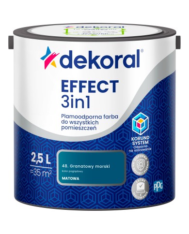 PPG DEKORAL EFFECT granatowy morski 2,5L - Farba do wnętrz PPG DEKORAL EFFECT granatowy morski 2,5L - Farba do wnętrz