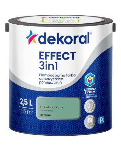 PPG DEKORAL EFFECT zielono-szary 2,5L - Farba do wnętrz PPG DEKORAL EFFECT zielono-szary 2,5L - Farba do wnętrz