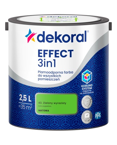 PPG DEKORAL EFFECT Zielony Wyrazisty 2,5L - Farba do Wnętrz PPG DEKORAL EFFECT Zielony Wyrazisty 2,5L - Farba do Wnętrz