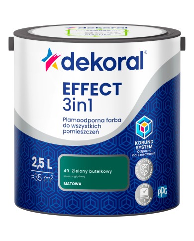 PPG DEKORAL EFFECT Zielony Butelkowy 2,5L - Farba do Wnętrz PPG DEKORAL EFFECT Zielony Butelkowy 2,5L - Farba do Wnętrz