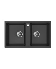 Zlew granitowy Bravo New2, 760x440x195, Lava Stone - PSB