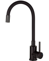 Bateria DEANTE ASTI NERO z elastycznym wylewkiem - czarna elegancja