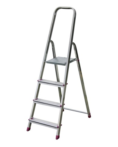 Drabina aluminiowa 4-stopniowa CORDA 705 - wolnostojąca, składana Drabina aluminiowa 4-stopniowa CORDA 705 - wolnostojąca, składana