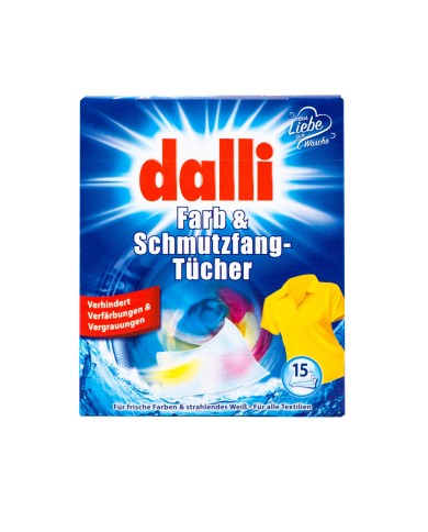 DALLI 15szt Chusteczki do prania kolorowych tkanin - Skuteczność! DALLI 15szt Chusteczki do prania kolorowych tkanin - Skuteczność!