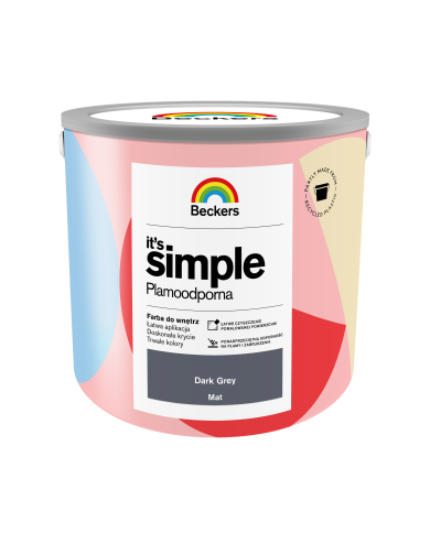 BECKERS ITS SIMPLE DARK GREY 2,5 L - Farba do wnętrz BECKERS ITS SIMPLE DARK GREY 2,5 L - Farba do wnętrz