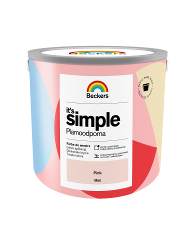 BECKERS ITS SIMPLE PINK 2,5 L - Farba do wnętrz w atrakcyjnym kolorze BECKERS ITS SIMPLE PINK 2,5 L - Farba do wnętrz w atrakcyjnym kolorze