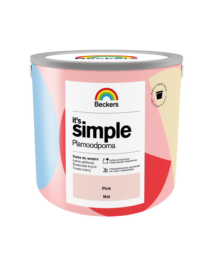 BECKERS ITS SIMPLE PINK 2,5 L - Farba do wnętrz w atrakcyjnym kolorze BECKERS ITS SIMPLE PINK 2,5 L - Farba do wnętrz w atrakcyjnym kolorze