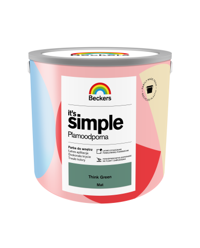 BECKERS ITS SIMPLE THINK GREEN 2,5 L - Ekologiczna farba BECKERS ITS SIMPLE THINK GREEN 2,5 L - Ekologiczna farba