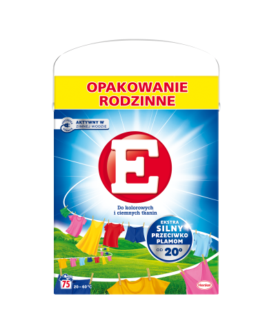 Proszek do prania KOLOR E - 75 prań, 4,5 kg | Skuteczność i świeżość Proszek do prania KOLOR E - 75 prań, 4,5 kg | Skuteczność i świeżość