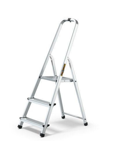 Drabest Drabina aluminiowa 3-stopniowa 125kg - Wygoda i bezpieczeństwo Drabest Drabina aluminiowa 3-stopniowa 125kg - Wygoda i bezpieczeństwo