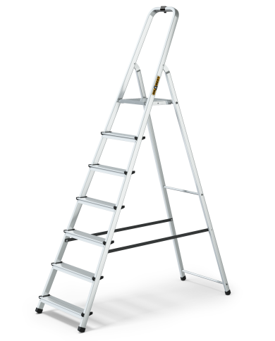 Drabest Drabina aluminiowa 7-stopniowa 125kg - Wysoka jakość