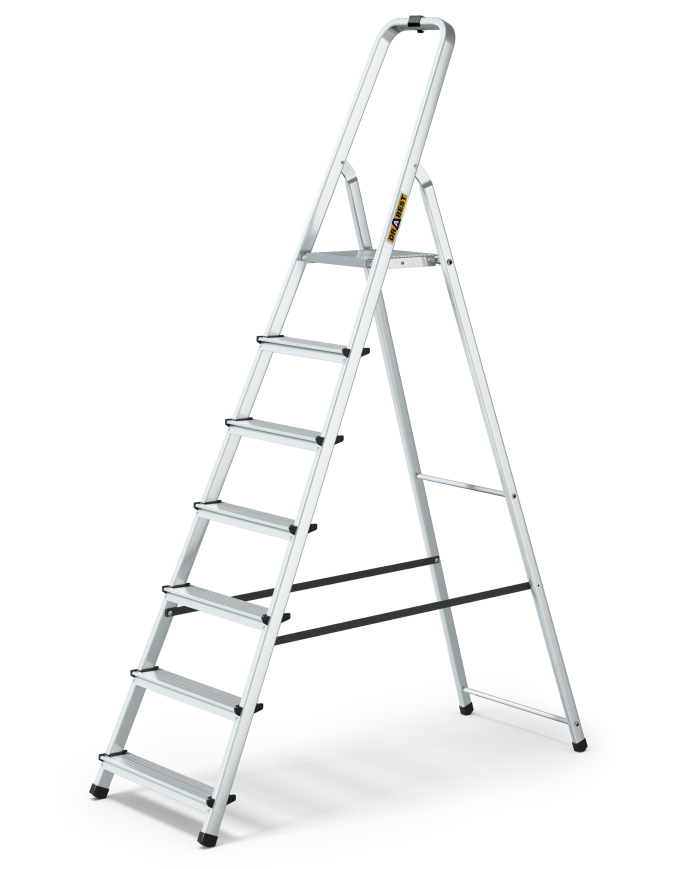 Drabest Drabina aluminiowa 7-stopniowa 125kg - Wysoka jakość