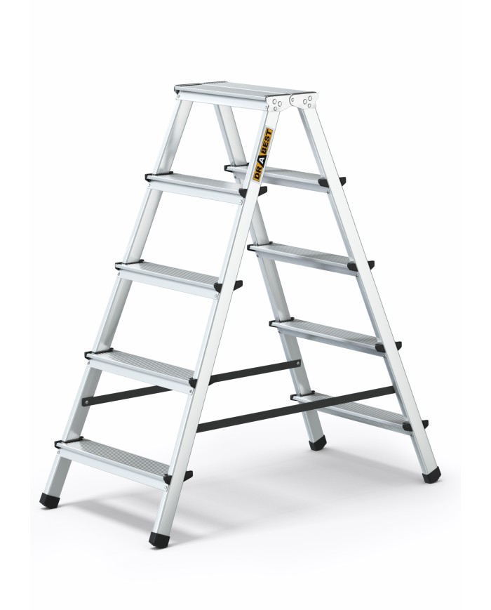 Drabest Drabina aluminiowa 2x5 stopni 125kg - Wysoka jakość! Drabest Drabina aluminiowa 2x5 stopni 125kg - Wysoka jakość!