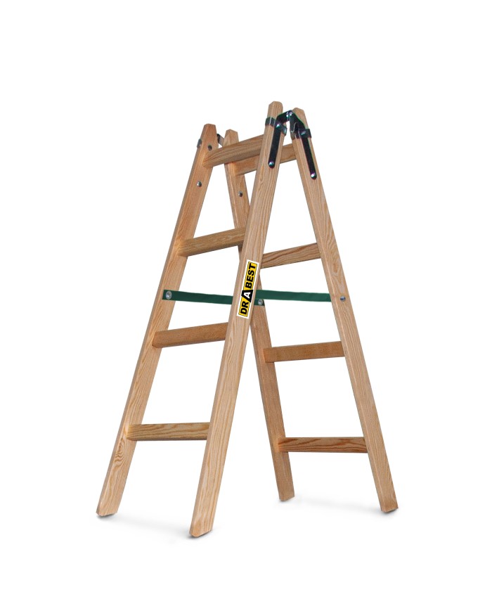 Drabest Drabina drewniana 124cm 2x4 - Wytrzymałość i styl Drabest Drabina drewniana 124cm 2x4 - Wytrzymałość i styl