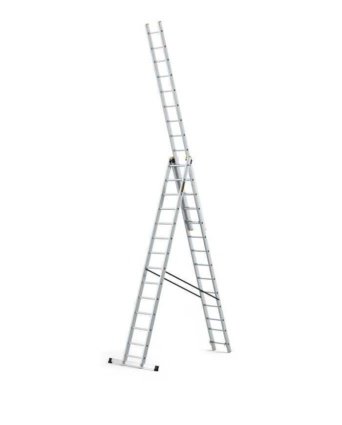 Drabest Drabina aluminiowa 3x14 stopni - wielofunkcyjna PRO Drabest Drabina aluminiowa 3x14 stopni - wielofunkcyjna PRO