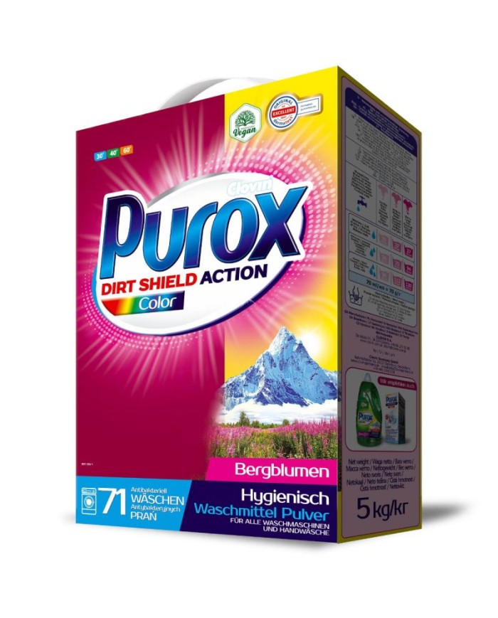 PUROX 5kg Proszek do Prania COLOR - Skuteczna Pielęgnacja