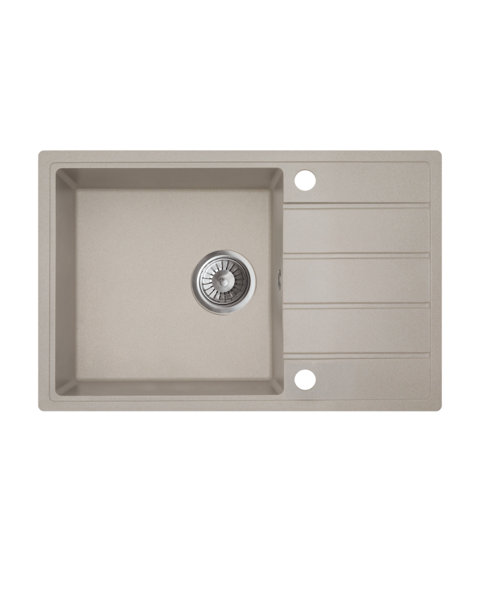 Zlew granitowy Metro 1-komorowy z ociekaczem, 680x440, piaskowy