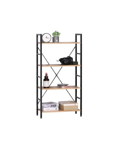 Regał loft PIXER 60x27.6x116cm MDF dąb artisan/metal czarny - TS INTERIOR Regał loft PIXER 60x27.6x116cm MDF dąb artisan/metal czarny - TS INTERIOR