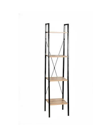 Regał loft KRAFT-1 34x32x148cm MDF dąb artisan/metal czarny - TS INTERIOR Regał loft KRAFT-1 34x32x148cm MDF dąb artisan/metal czarny - TS INTERIOR