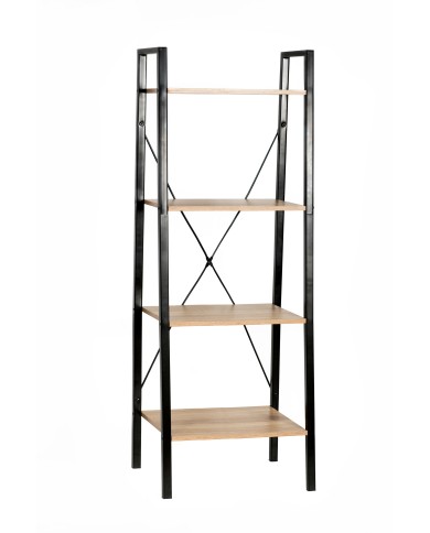 Regał loft KRAFT-2 60x32x148cm MDF dąb artisan/metal czarny - TS INTERIOR Regał loft KRAFT-2 60x32x148cm MDF dąb artisan/metal czarny - TS INTERIOR