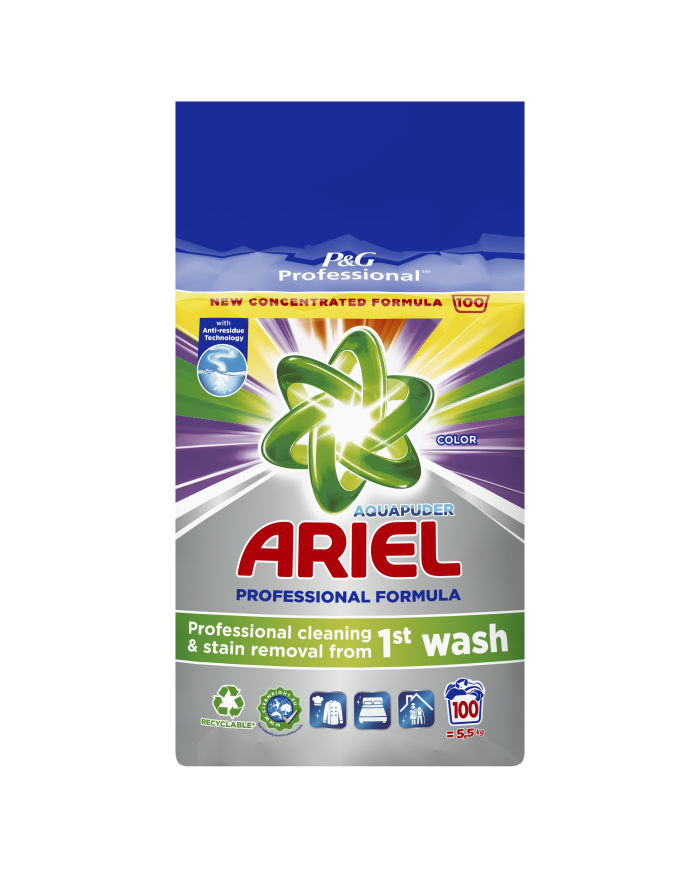 ARIEL PROFESSIONAL 5,5 kg/100 prań COLOR - Skuteczny detergent do prania ARIEL PROFESSIONAL 5,5 kg/100 prań COLOR - Skuteczny detergent do prania