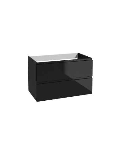 MODUS Szafka 80 cm - czarna laminowana, połysk - idealna do wnętrz MODUS Szafka 80 cm - czarna laminowana, połysk - idealna do wnętrz