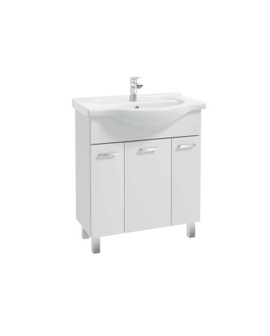 MEA Zestaw szafka z umywalką 75 cm - Biały połysk L1523 K MEA Zestaw szafka z umywalką 75 cm - Biały połysk L1523 K