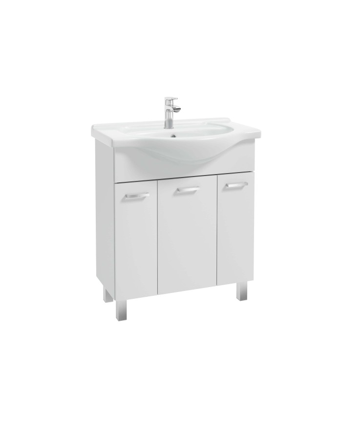 MEA Zestaw szafka z umywalką 75 cm - Biały połysk L1523 K