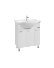 MEA Zestaw szafka z umywalką 75 cm - Biały połysk L1523 K