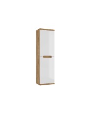 RONDA NEW Słupek 40 cm - dąb złoty, biały połysk | Meble RONDA NEW Słupek 40 cm - dąb złoty, biały połysk | Meble