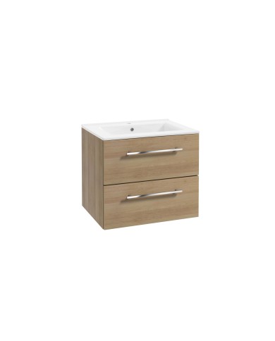 PINIA Zestaw szafka z umywalką 60 cm - buk truflowy PINIA Zestaw szafka z umywalką 60 cm - buk truflowy