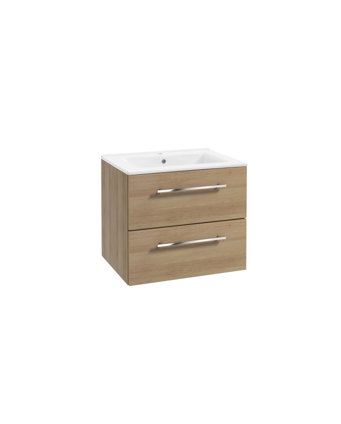 PINIA Zestaw szafka z umywalką 60 cm - buk truflowy PINIA Zestaw szafka z umywalką 60 cm - buk truflowy