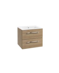 PINIA Zestaw szafka z umywalką 60 cm - buk truflowy PINIA Zestaw szafka z umywalką 60 cm - buk truflowy