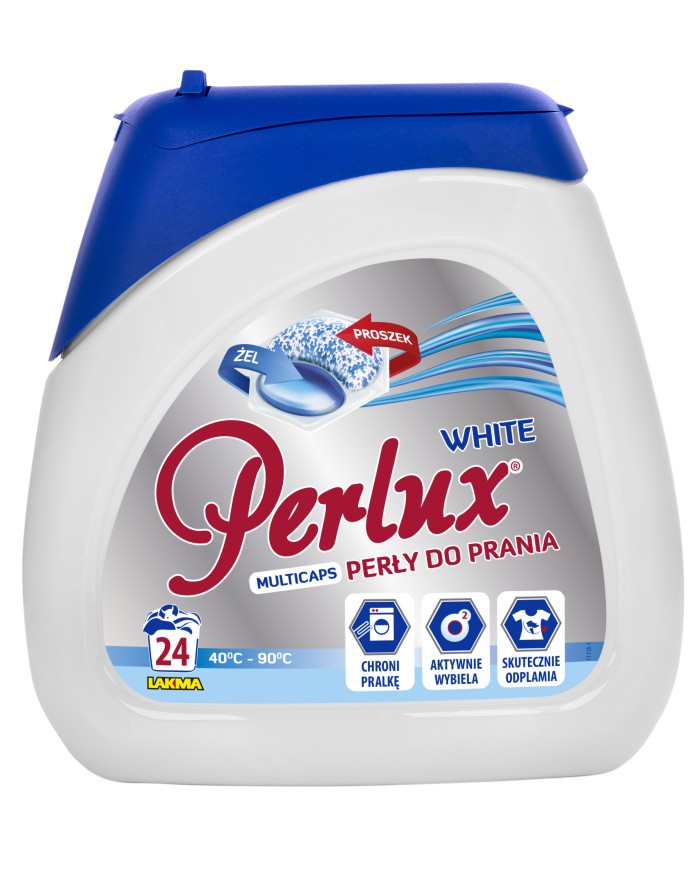 PERLUX kapsułki do prania 24szt WHITE - Skuteczność i świeżość PERLUX kapsułki do prania 24szt WHITE - Skuteczność i świeżość