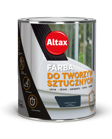 ALTAX Farba do Tworzyw Sztucznych PVC 0,75L Antracyt - Wysoka Jakość ALTAX Farba do Tworzyw Sztucznych PVC 0,75L Antracyt - Wysoka Jakość