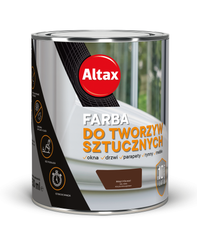 ALTAX Farba do Tworzyw Sztucznych PVC 0,75L Brąz - Wysoka Jakość ALTAX Farba do Tworzyw Sztucznych PVC 0,75L Brąz - Wysoka Jakość