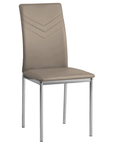 TS INTERIOR Krzesło KIRA - Beżowa imitacja skóry TS INTERIOR Krzesło KIRA - Beżowa imitacja skóry