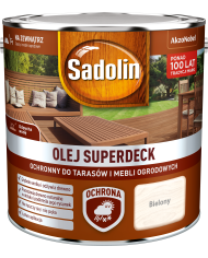AKZO Sadolin Olej Superdeck Bielony 2,5L - Ochrona i Estetyka