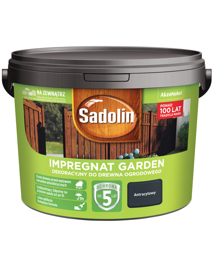 AKZO SADOLIN GARDEN Antracytowy 9L - Farba do ogrodu