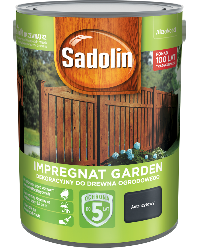 AKZO SADOLIN GARDEN Antracytowy 5L - Farba do ogrodu AKZO SADOLIN GARDEN Antracytowy 5L - Farba do ogrodu
