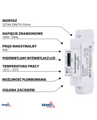 Licznik energii 1-fazowy MID Schelinger 45A - Wysoka jakość! Licznik energii 1-fazowy MID Schelinger 45A - Wysoka jakość!