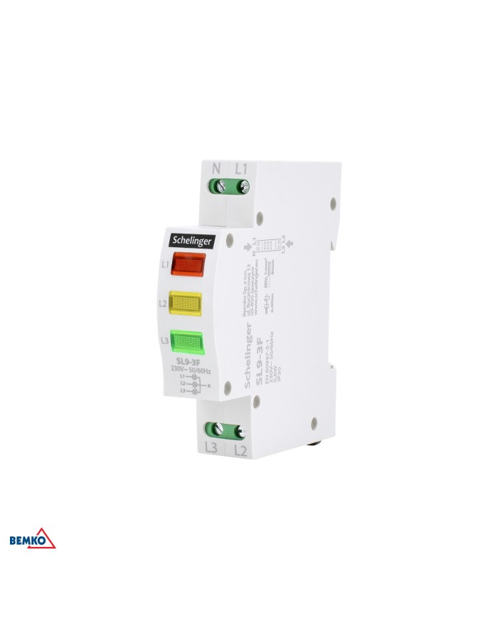 Lampka sygnalizacyjna SL9 3-fazowa Schelinger - Wysoka jakość Lampka sygnalizacyjna SL9 3-fazowa Schelinger - Wysoka jakość