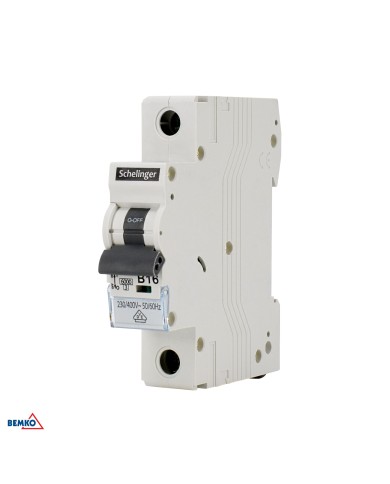 Wyłącznik nadprądowy 6KA 1P B 16A VDE Schelinger - Bezpieczeństwo!