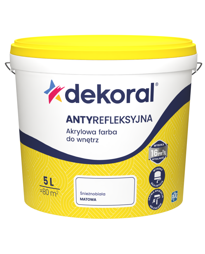 PPG Polinak Plus Antyref. F. Akryl. ŚN-B 5L - Wysoka Jakość!