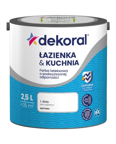 PPGŁ&K Biały 2,5l - Wysokiej Jakości Farba do Wnętrz PPGŁ&K Biały 2,5l - Wysokiej Jakości Farba do Wnętrz