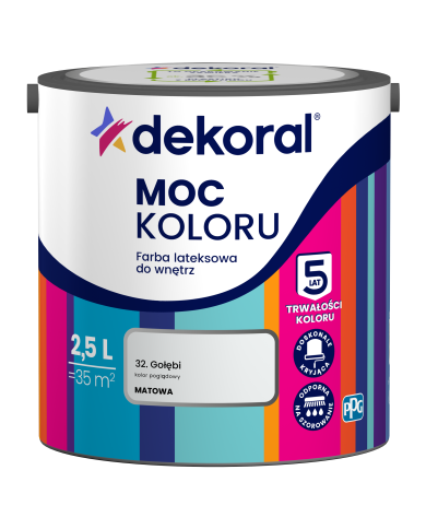 PPG MOC KOLORU Gołębi 2,5L - Farba o Wyjątkowej Jakości PPG MOC KOLORU Gołębi 2,5L - Farba o Wyjątkowej Jakości