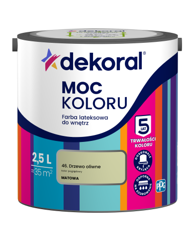 PPG MOC KOLORU - Drzewo Oliwne 2,5 L | Farba do wnętrz PPG MOC KOLORU - Drzewo Oliwne 2,5 L | Farba do wnętrz
