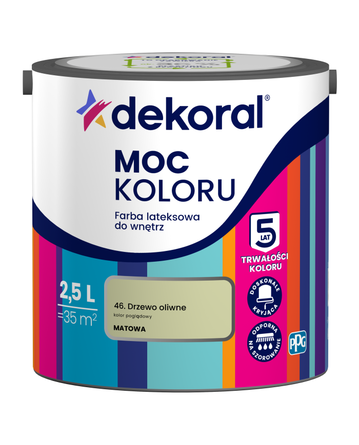 PPG MOC KOLORU - Drzewo Oliwne 2,5 L | Farba do wnętrz