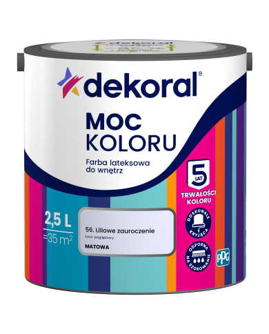 PPG MOC KOLORU: Liliowe Zauroczenie 2,5 L - Farba do Wnętrz PPG MOC KOLORU: Liliowe Zauroczenie 2,5 L - Farba do Wnętrz