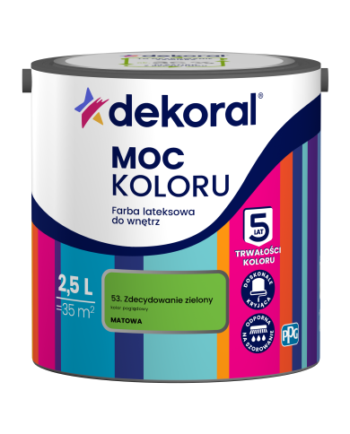 PPG MOC KOLORU Zielony 2,5 L - Farba o Wyjątkowej Jakości PPG MOC KOLORU Zielony 2,5 L - Farba o Wyjątkowej Jakości